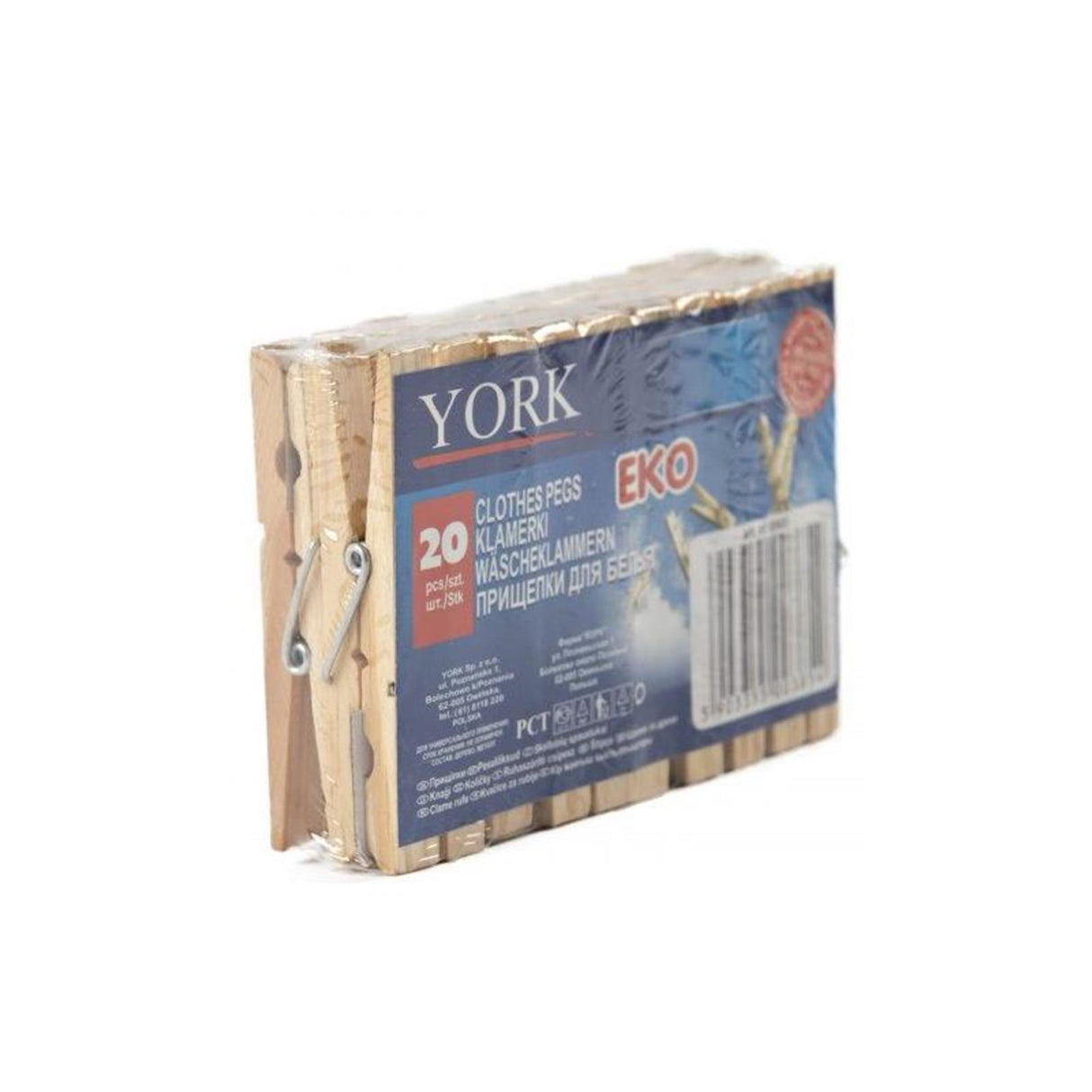 Prendedores de roupa Cleany madeira 20 unid.