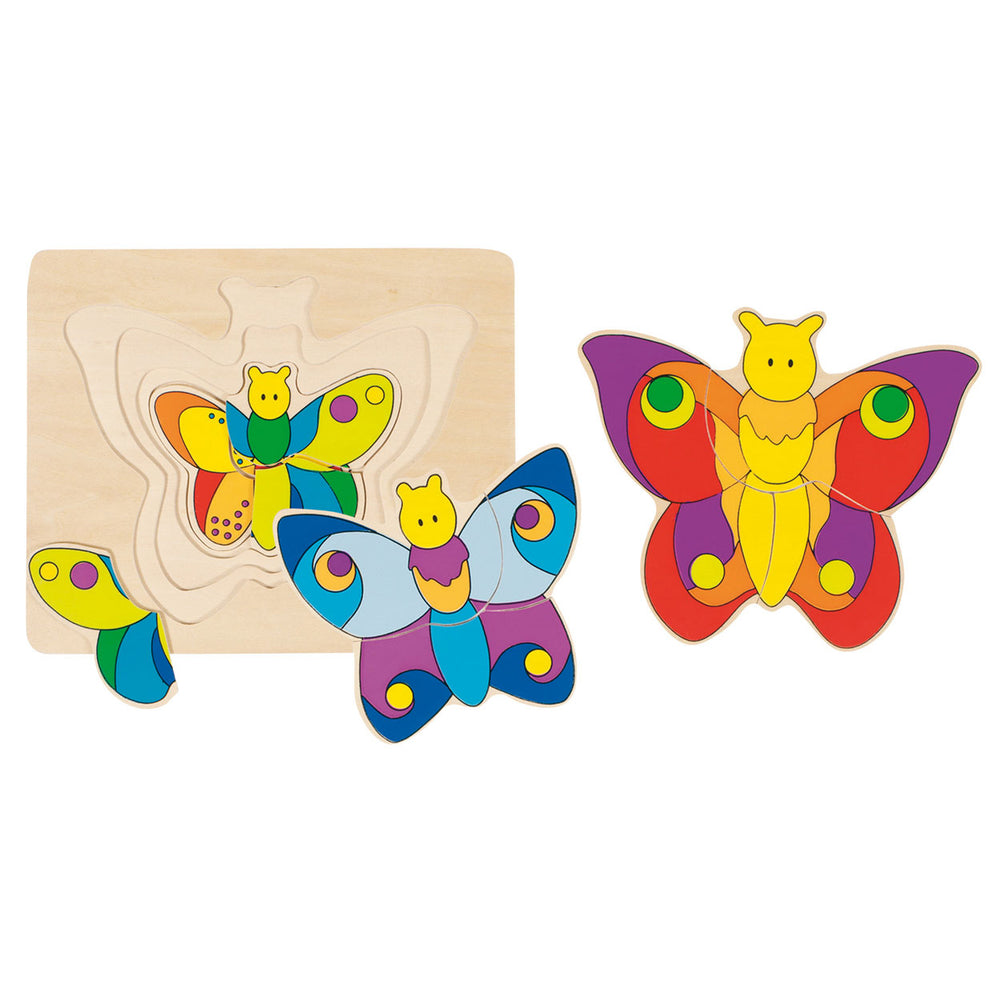 Goki drewniany 3-warstwowy motyl