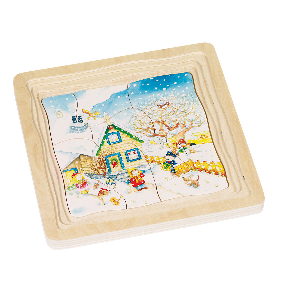 Goki 4-layer puzzle seasons, 54 pcs.