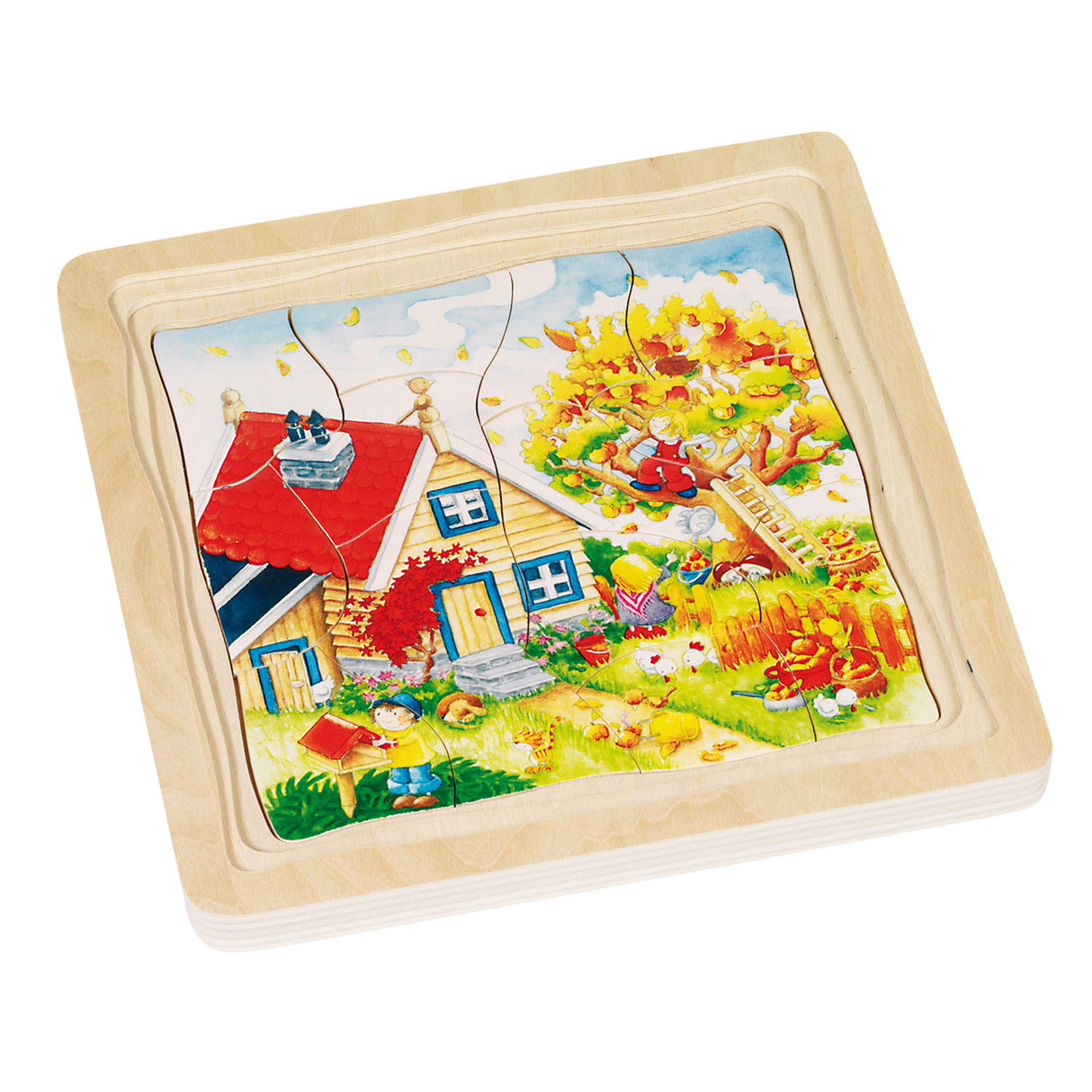 Goki 4-layer puzzle seasons, 54 pcs.