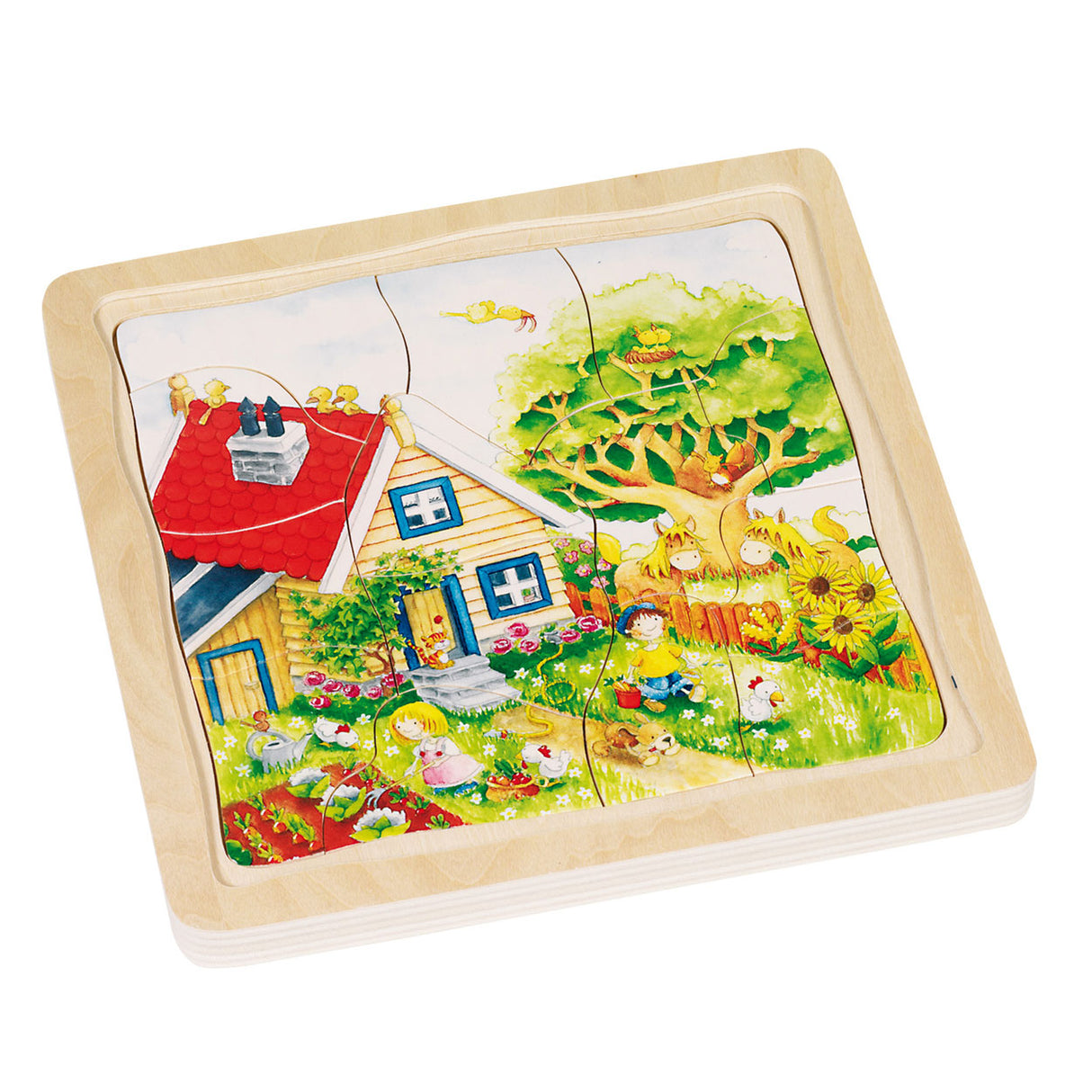 Goki 4-layer puzzle seasons, 54 pcs.