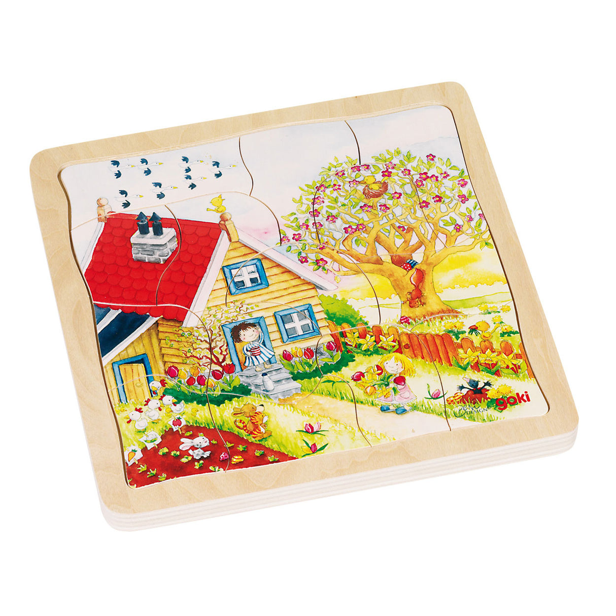 Goki 4-layer puzzle seasons, 54 pcs.