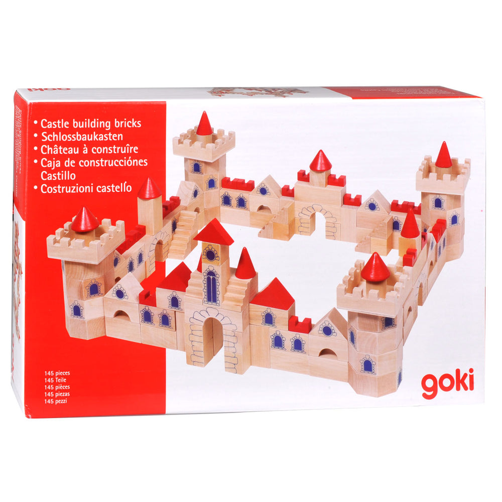 Goki Wooden Building Blocks Castle, 145pcs.