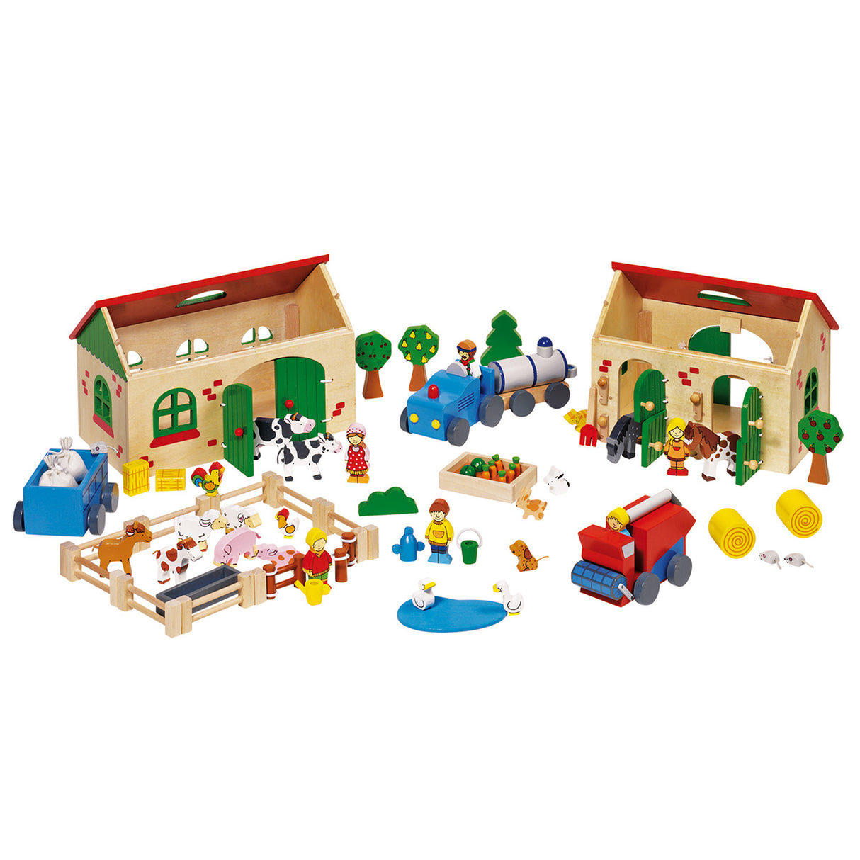 Goki Wooden Farm, 71 pieces.