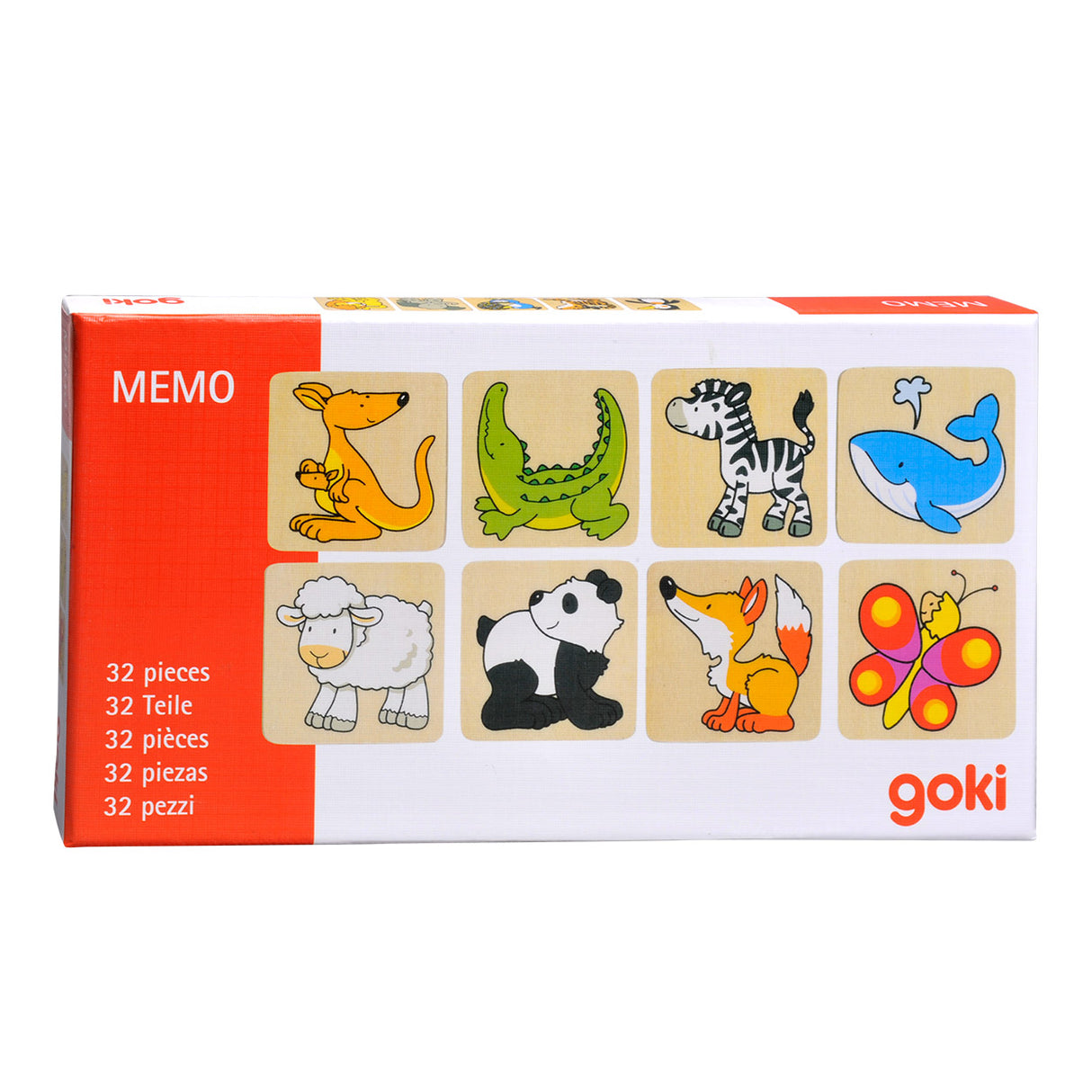 Goki Wooden Memo Animals, 32pcs.