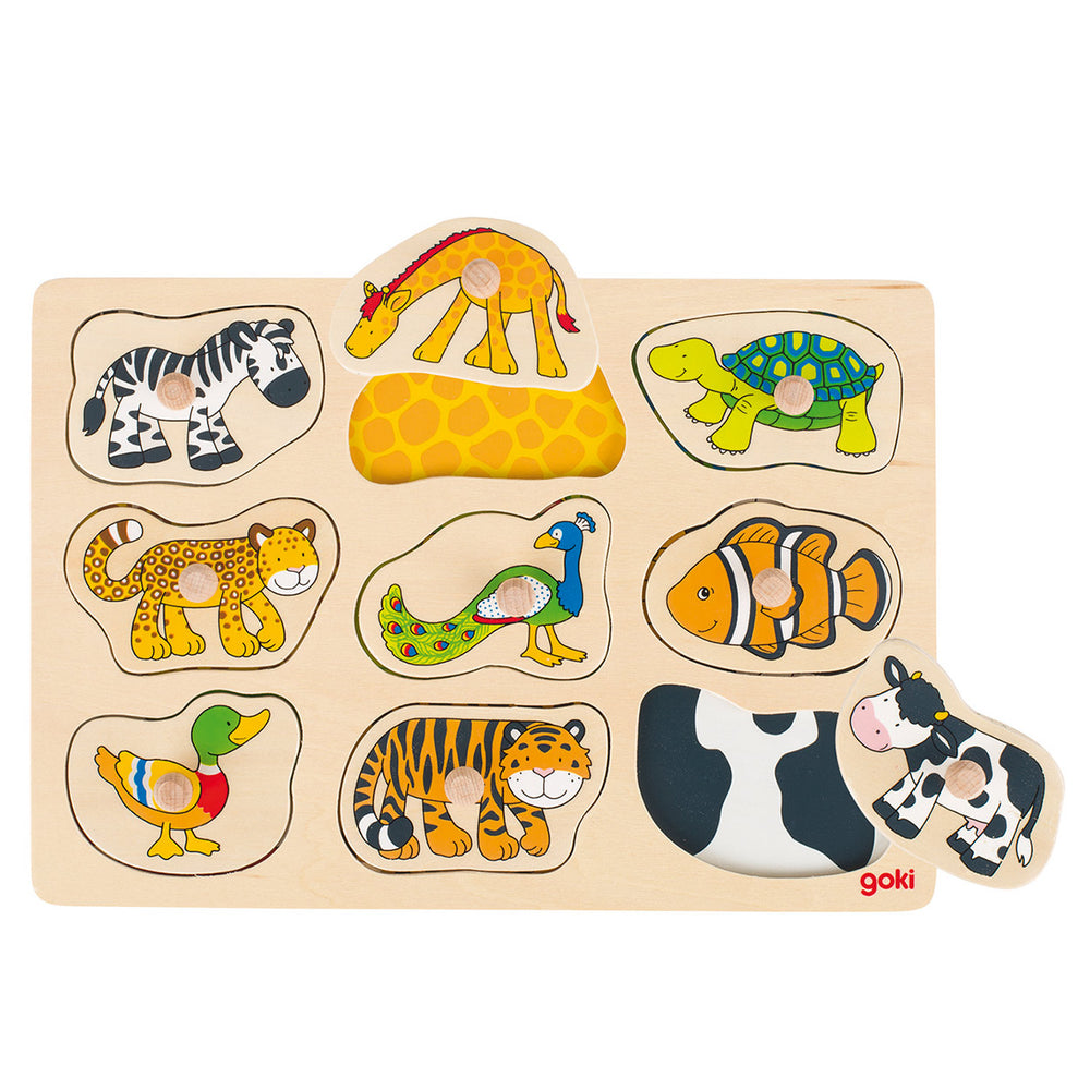 GOKI Wooden Animal Nick Nick, 9st.