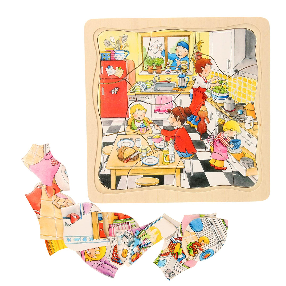 Goki Wooden Layer Puzzle My Day
