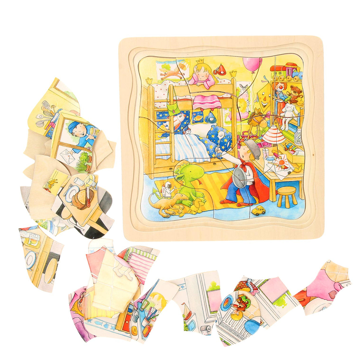 Goki Wooden Layer Puzzle My Day