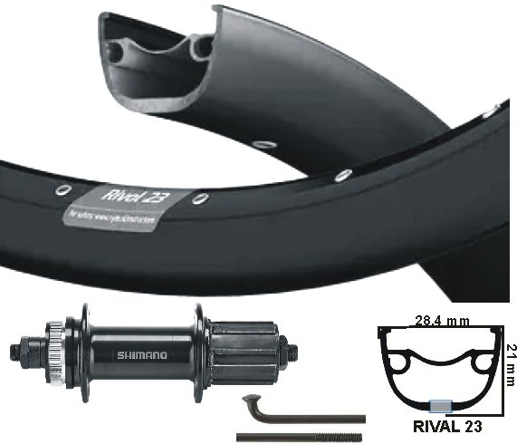 KGS bakhjul 28 tommer (622) ZAC Rival + Spaak ZW Cass Centerl 8 9 hastighet