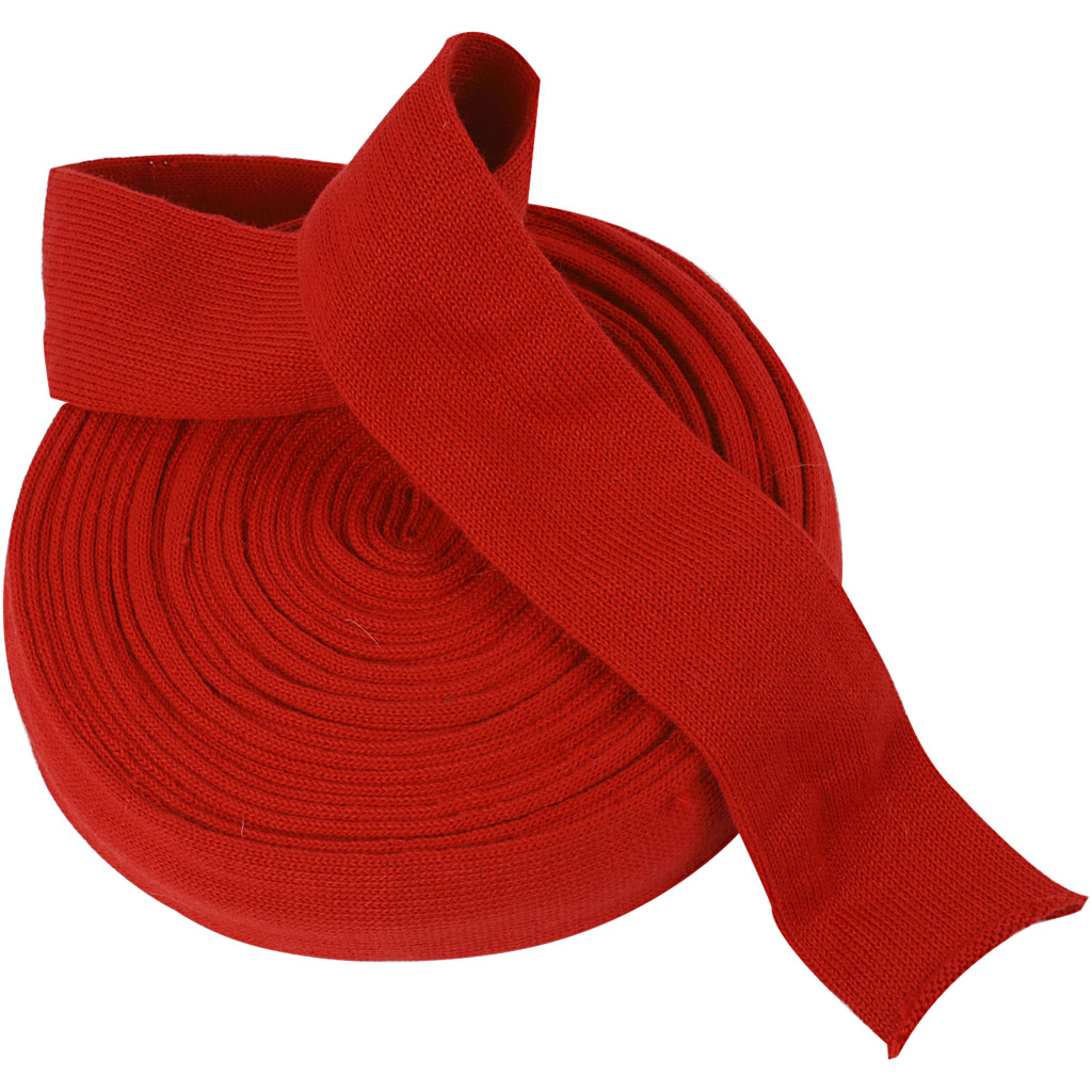 Creativ company circular knitted tube, w: 60 mm, Christmas red, 10 m 1 roll