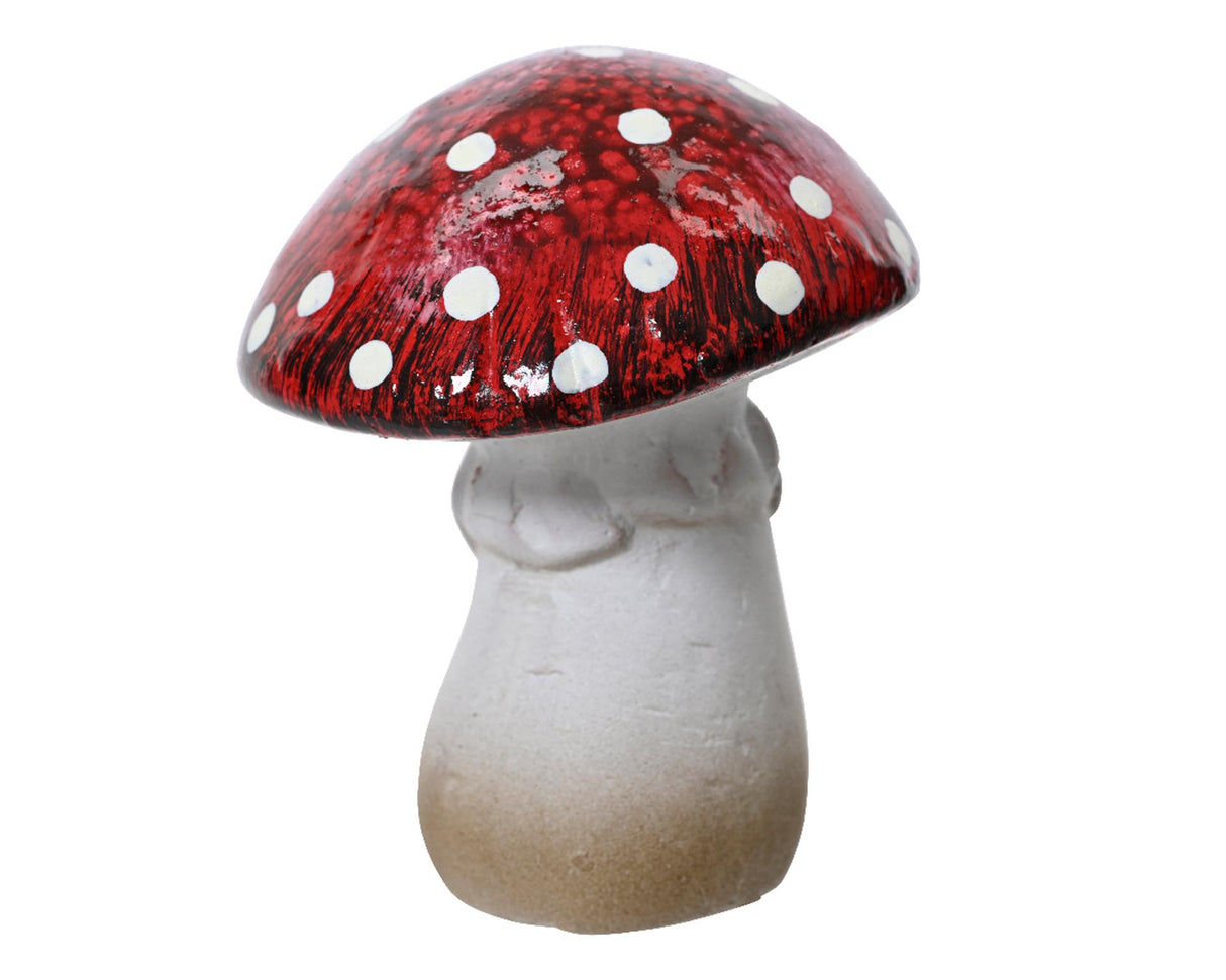 Decoris beeld paddenstoel terracotta h8,4cm