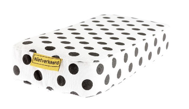 Nicht falsches Gepäckträgerkissen weiß 32x15x5cm, Punkte (Matching Call Artikel 3332)