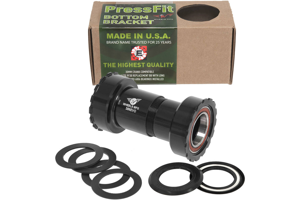 Pyöränvalmistus Pyörät mfg alakiinnike 386evo shimano 24mm acb musta