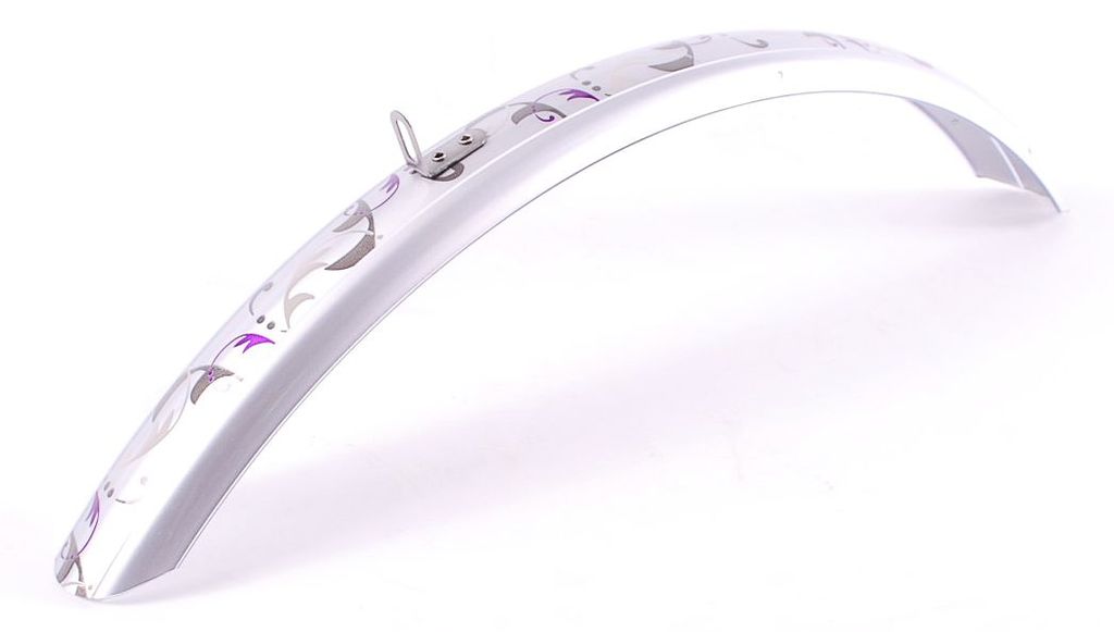 Mudguard for 26 silver with print