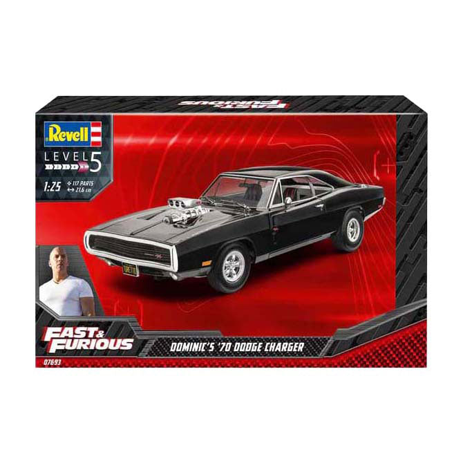 Revell modelbouwpakket fast furious - dominics 1970 dodge charger 1:25 - 117dlg.