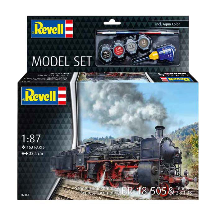 Revell modelbouwpakket - schnellzuglokomotive br18505 with tender 1:87 - 163dlg.