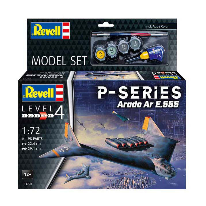 Zestaw modelarski Revell - seria p - ar555 1:72 - 98 szt. - m.in. podstawowe kolory farb