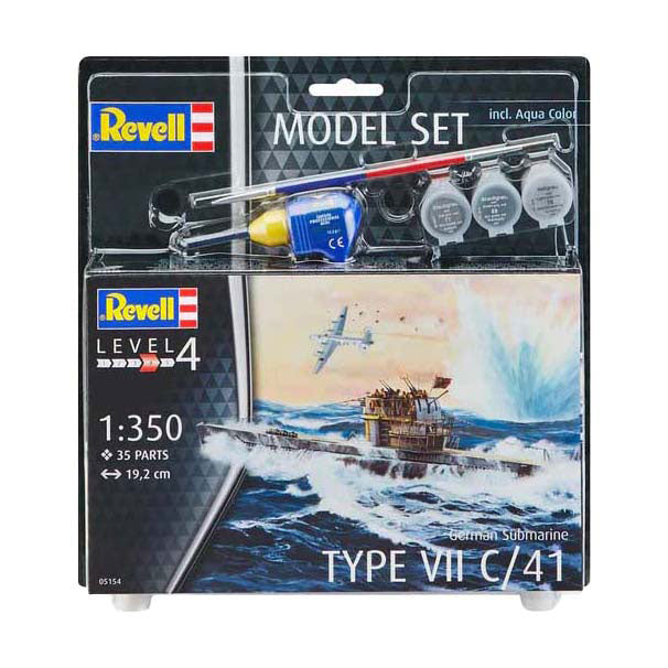 Revell modelbouwpakket - german submarine type vii c 41 1:350 - 35dlg.