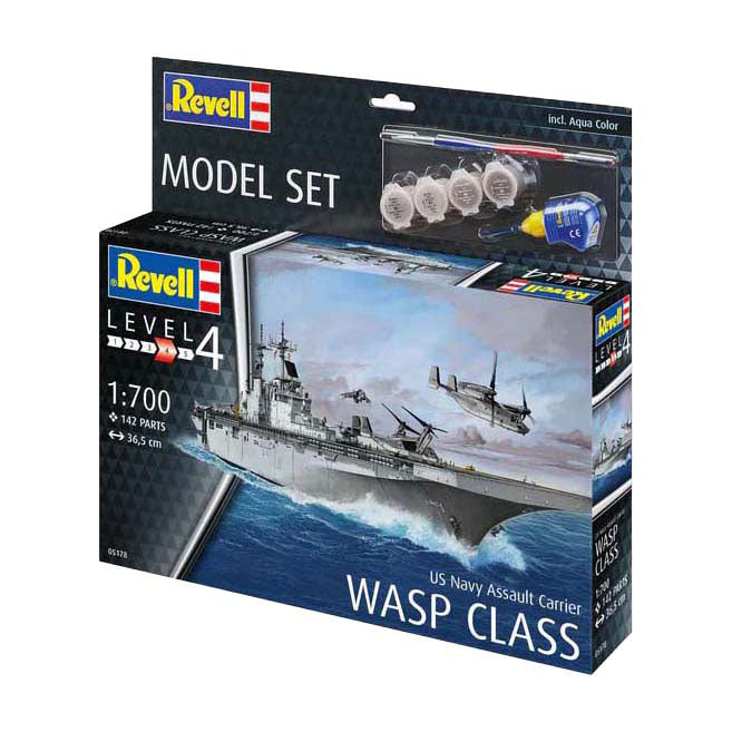 Revell modellsett - us navy assault carrier veps klasse 1:700 - 142 stk.