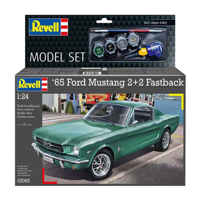 Revell modelbouwpakket - 1965 ford mustang 2+2 fastback 1:24 - 82dlg.