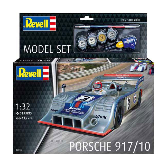 Revell modellsats - Porsche 917 1:32 - 64 delar - inkl. aqua färg grundfärger