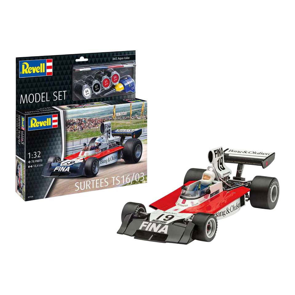Revell modellsett - surtees ts16 03 formel 1 1:32 - 78 stk. - inkl. grunnleggende malingsfarger