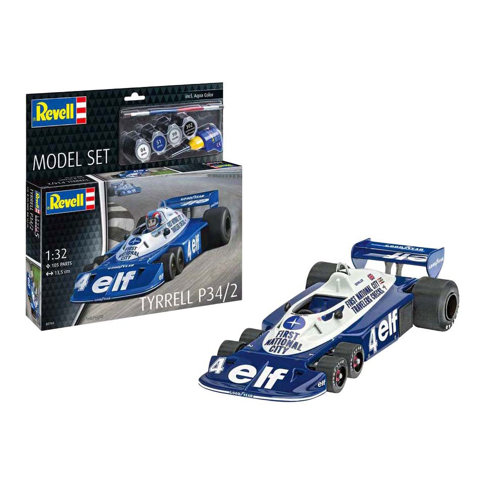 Revell modellsett - tyrrel p34 2 1:32 - 105 stk. - inkl. grunnleggende malingsfarger