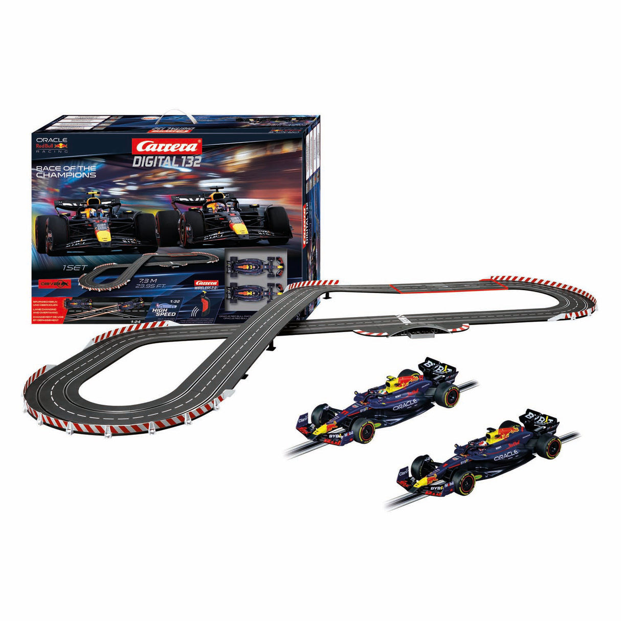 Carrera bajnokok versenye - digitális versenypálya 132 - rb20 m. verstappen s. pérez
