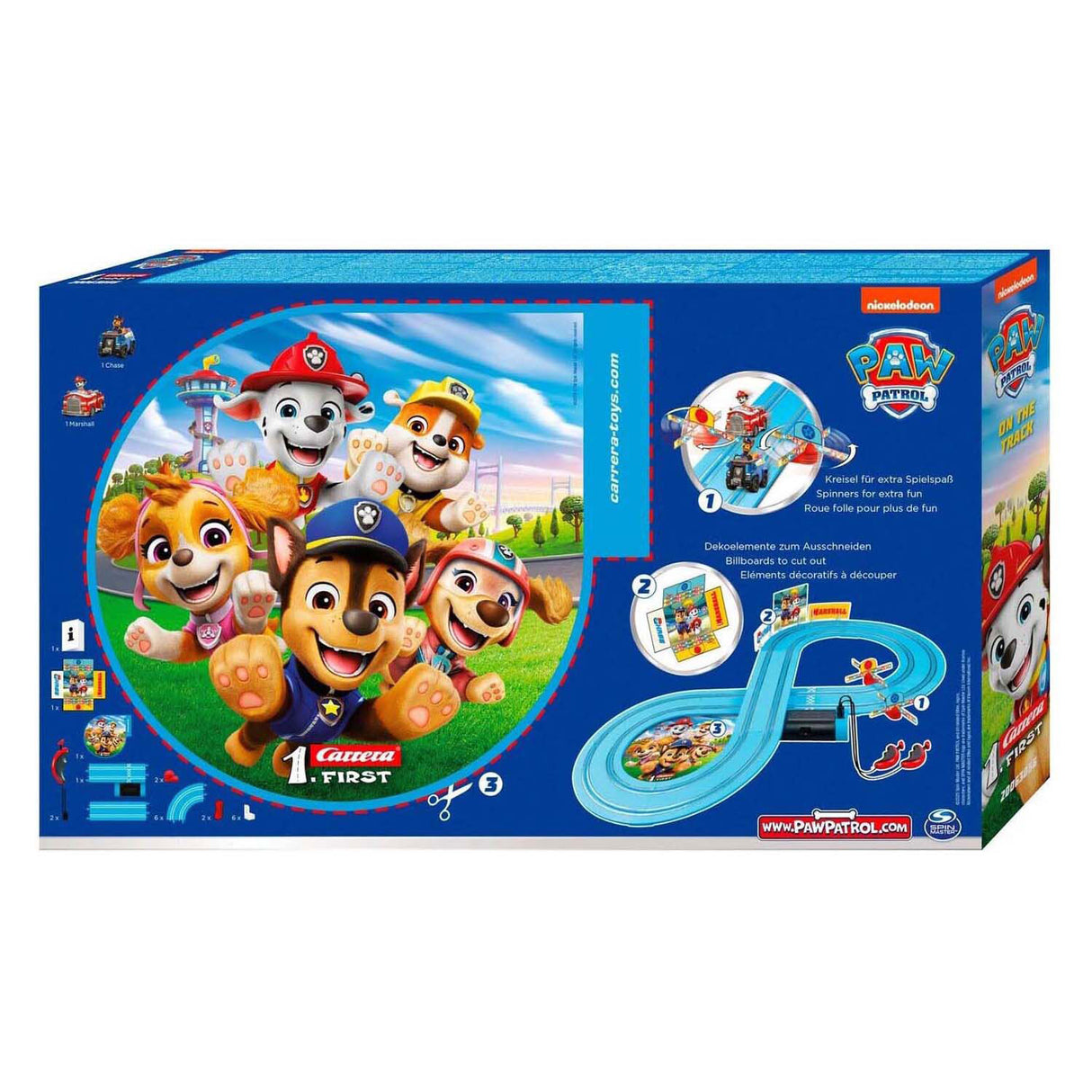 Carrera racebaan first paw patrol - on the track