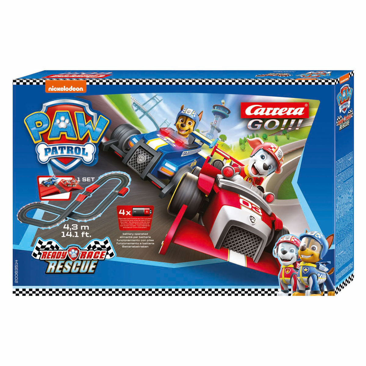 Carrera go!!! racebaan - paw patrol ready race rescue
