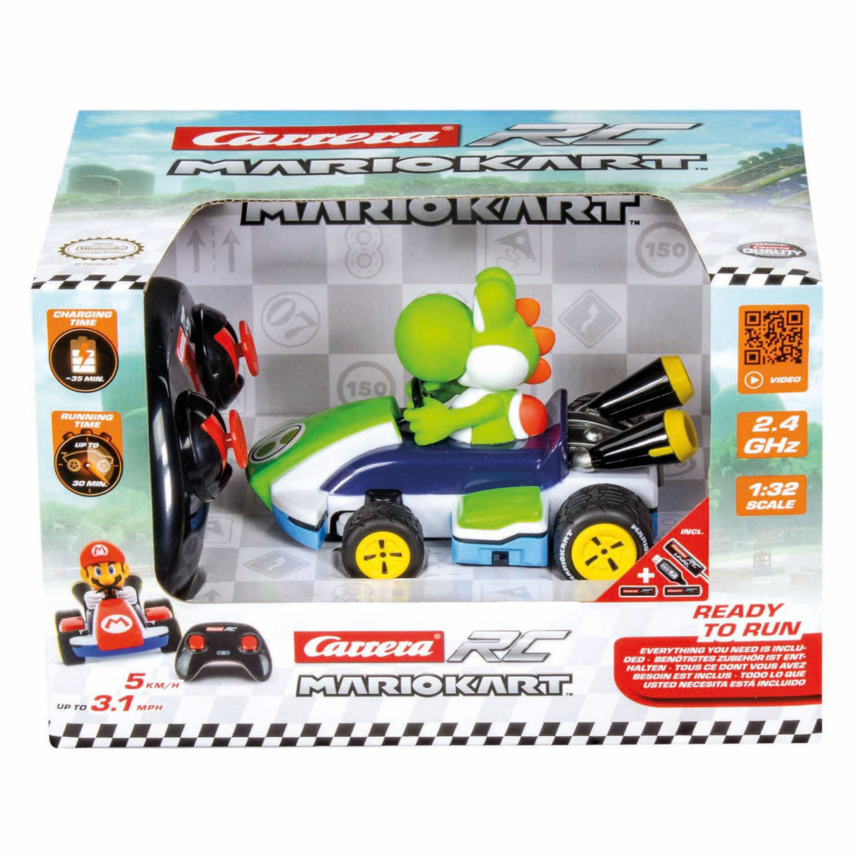 Carrera RC 2.4GHz Mario Kart(TM) Race Kart 1:32 - Yoshi