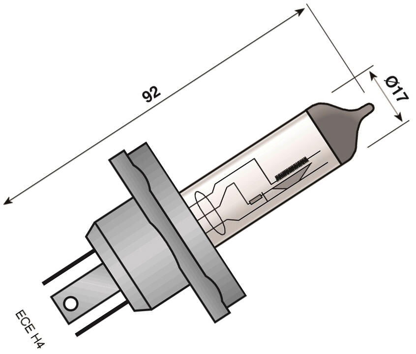 Spahn headlight headlight bulb 6v 60 55w p45t