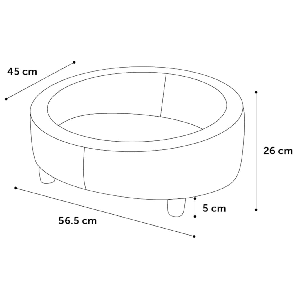 Flamingo Flamingo Hundebank Turmalin S 56,5x45x26 cm Brown