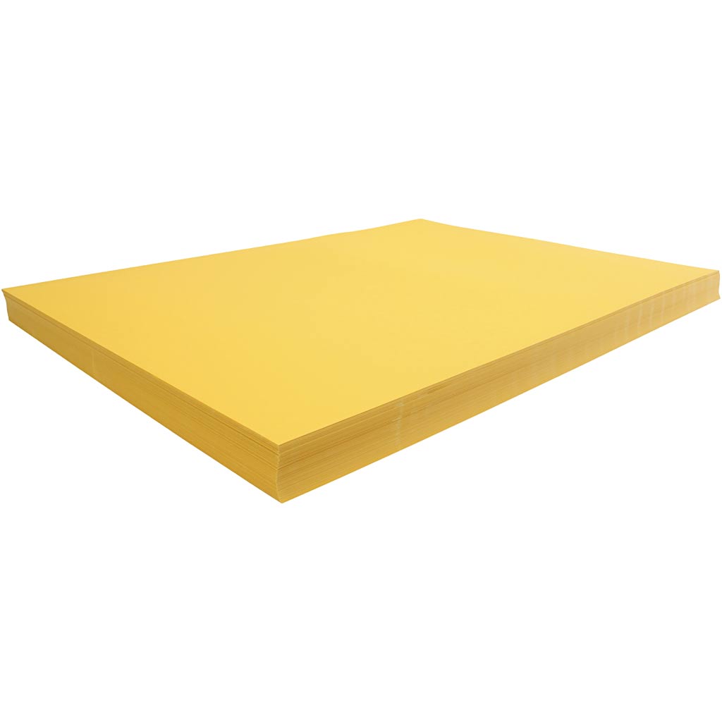 Creativ company cardboard, sheet 50x70 cm, 270 gr, sun yellow, 100 sheets 1 box