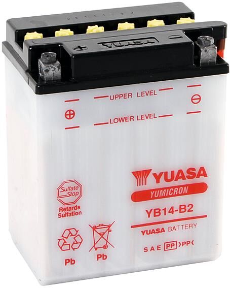 Yuasa battery yb14-b2 battery yb14-b2 standard without sp