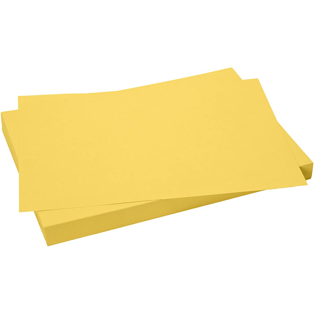Creativ company cardboard, sheet 50x70 cm, 270 gr, sun yellow, 10 sheets 1 box