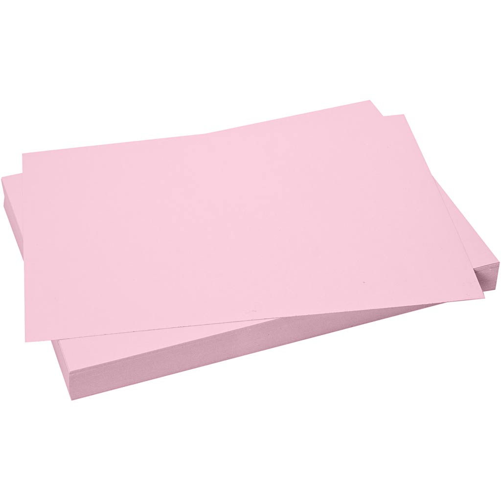 Creativ company cardboard, sheet 50x70 cm, size 50x70 cm, 270 g, light pink, 100 sheets 1 box