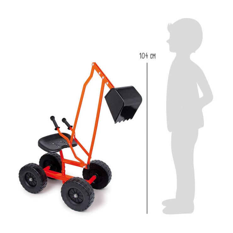 Pie pequeño - excavador con ruedas