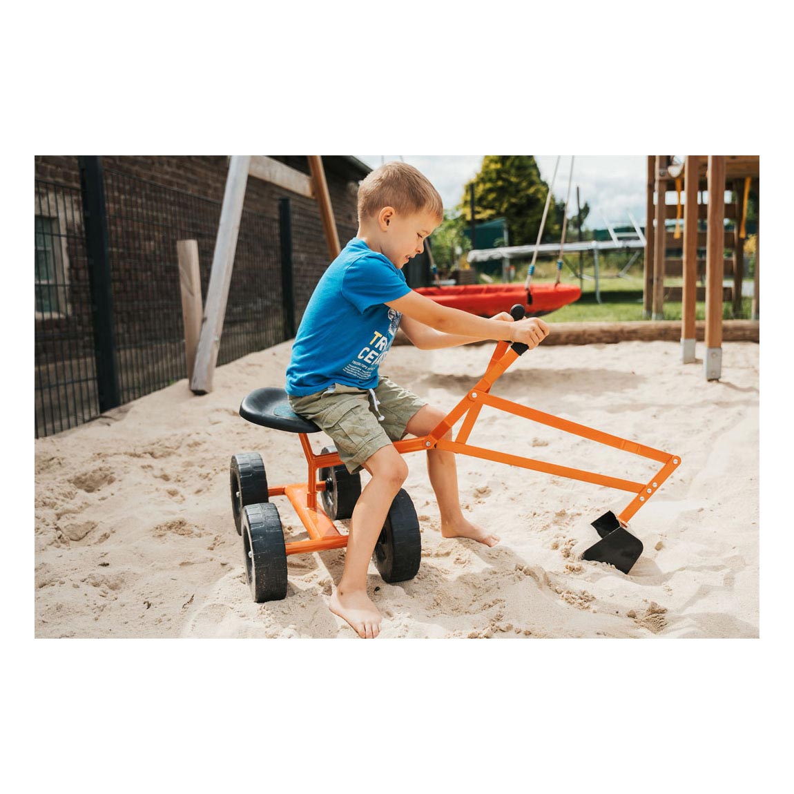 Pie pequeño - excavador con ruedas