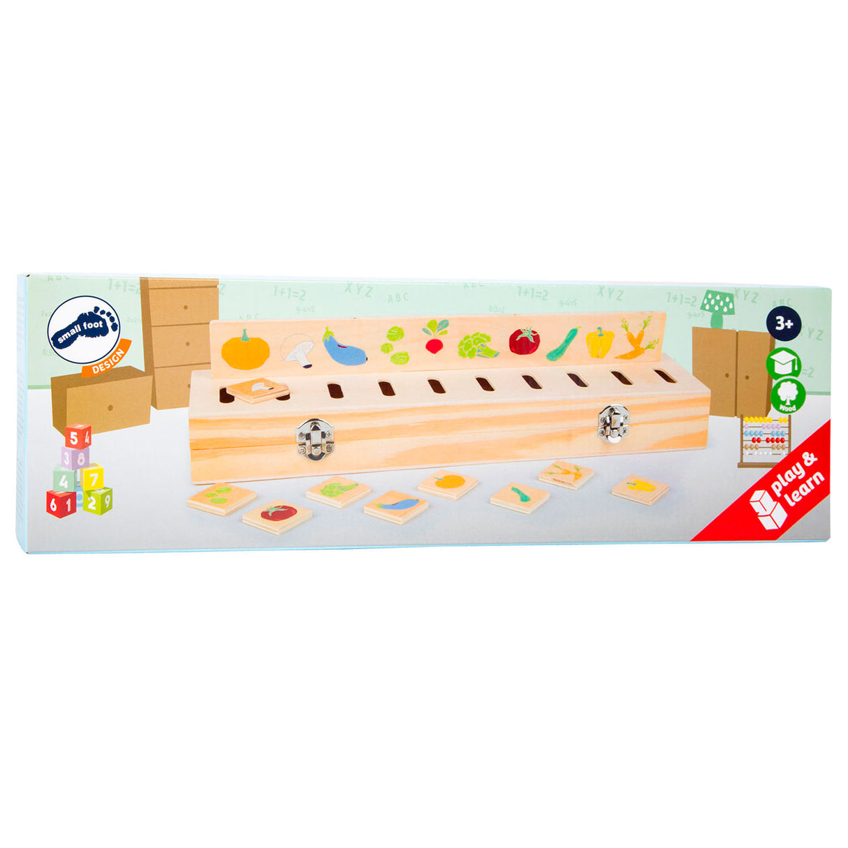 Pienet jalkakuvat lajittelulaatikko