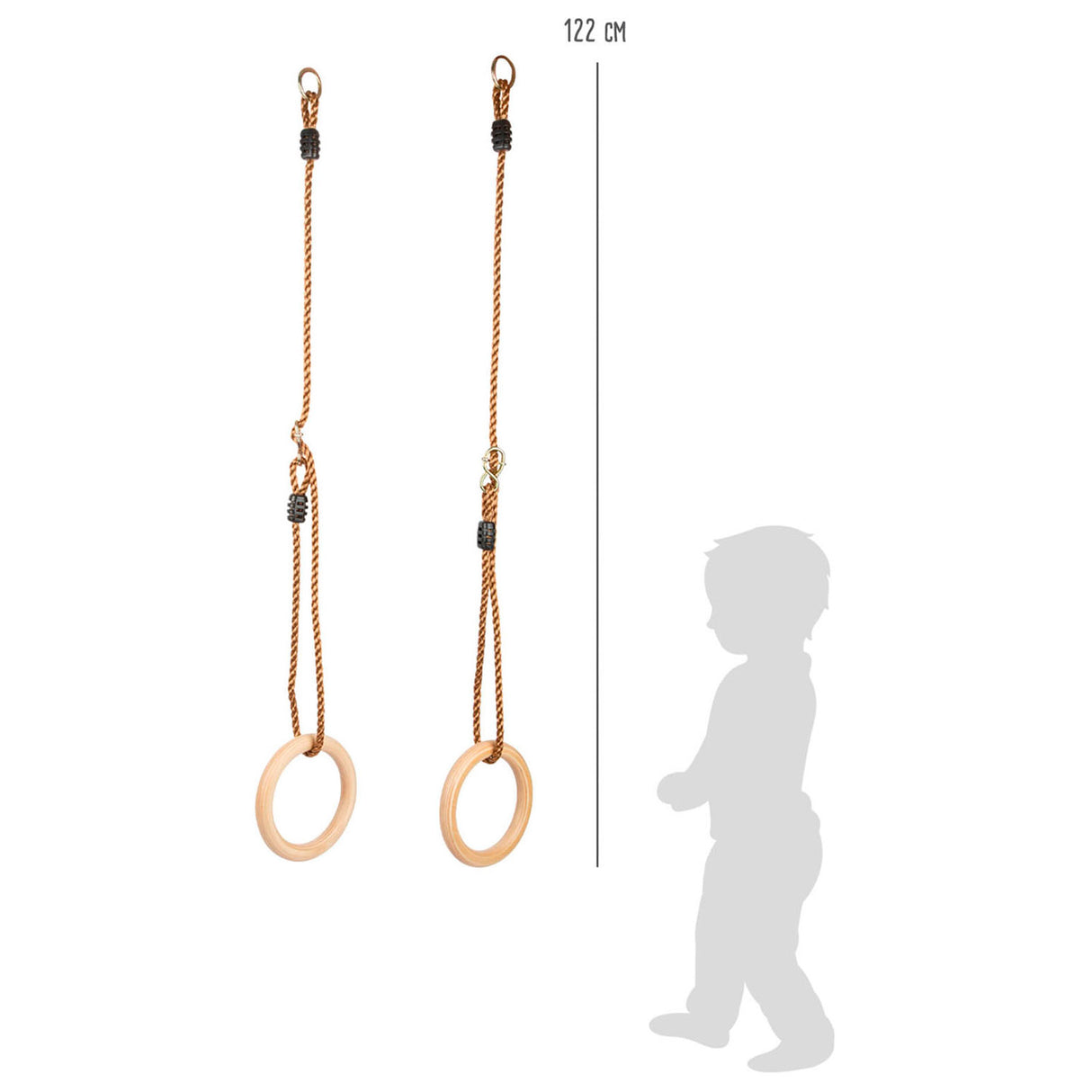 Малко стъпало - дървени гимнастически халки