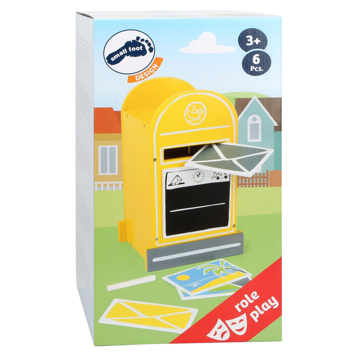 Small Foot Wooden Mailbox with Accessories
