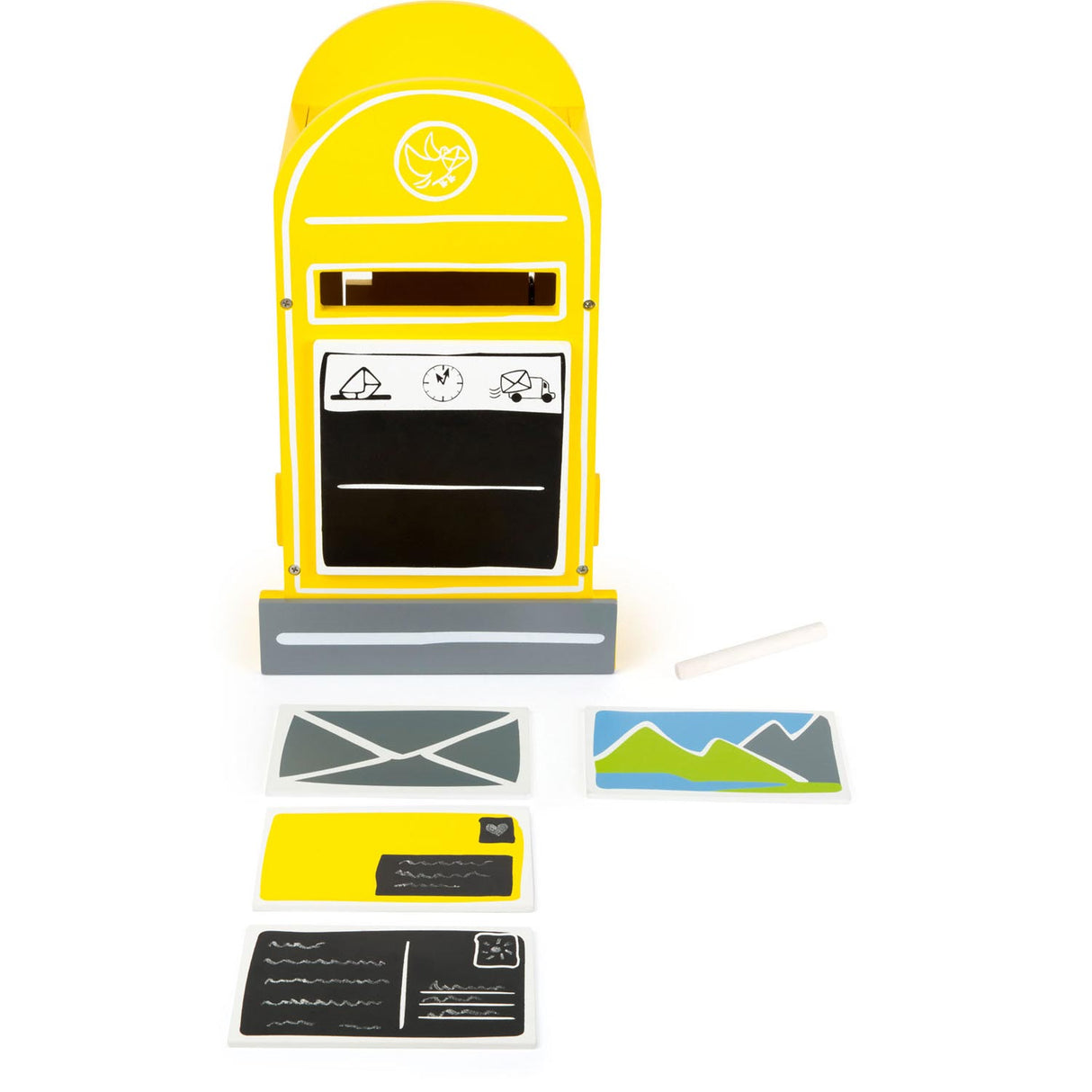 Small Foot Wooden Mailbox with Accessories