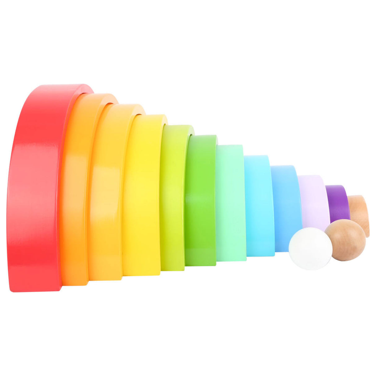 Bloques de construcción de madera de pie pequeño Rainbow XL, 14dlg.