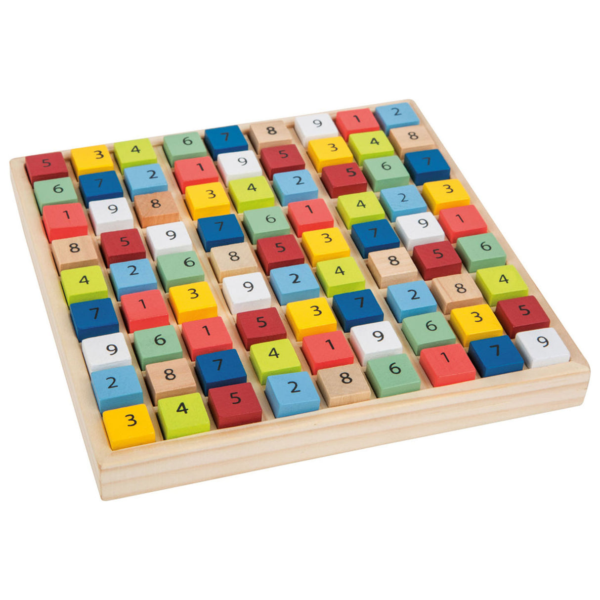 Pie pequeño - Color del juego de madera Sudoku, 82dlg.