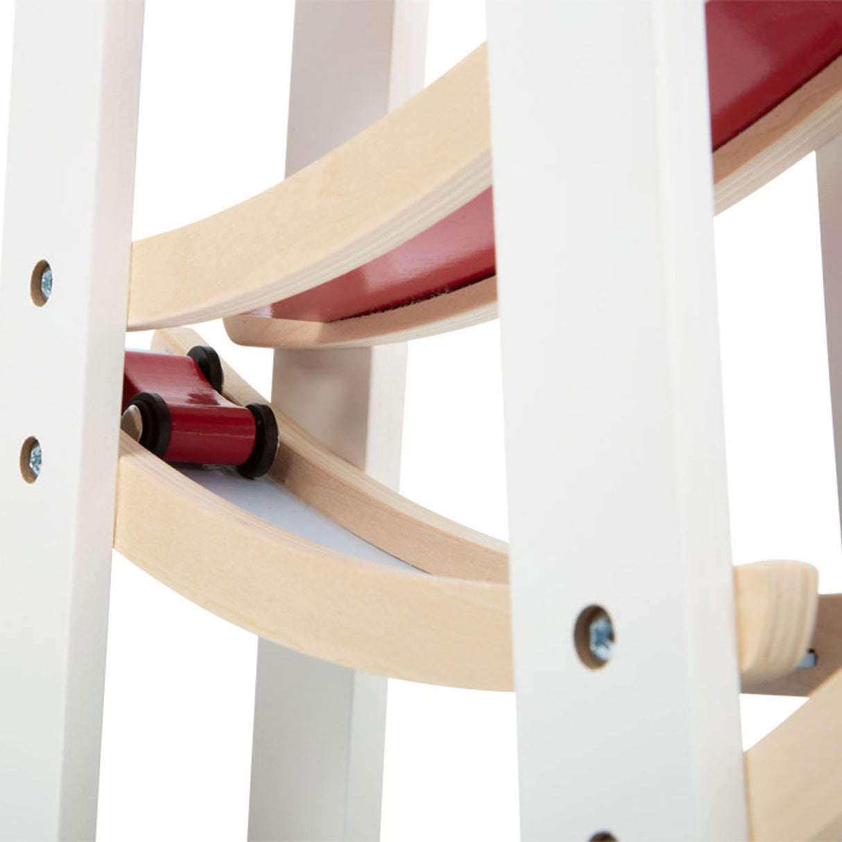 Petit pied - autoroute en bois avec 4 voitures