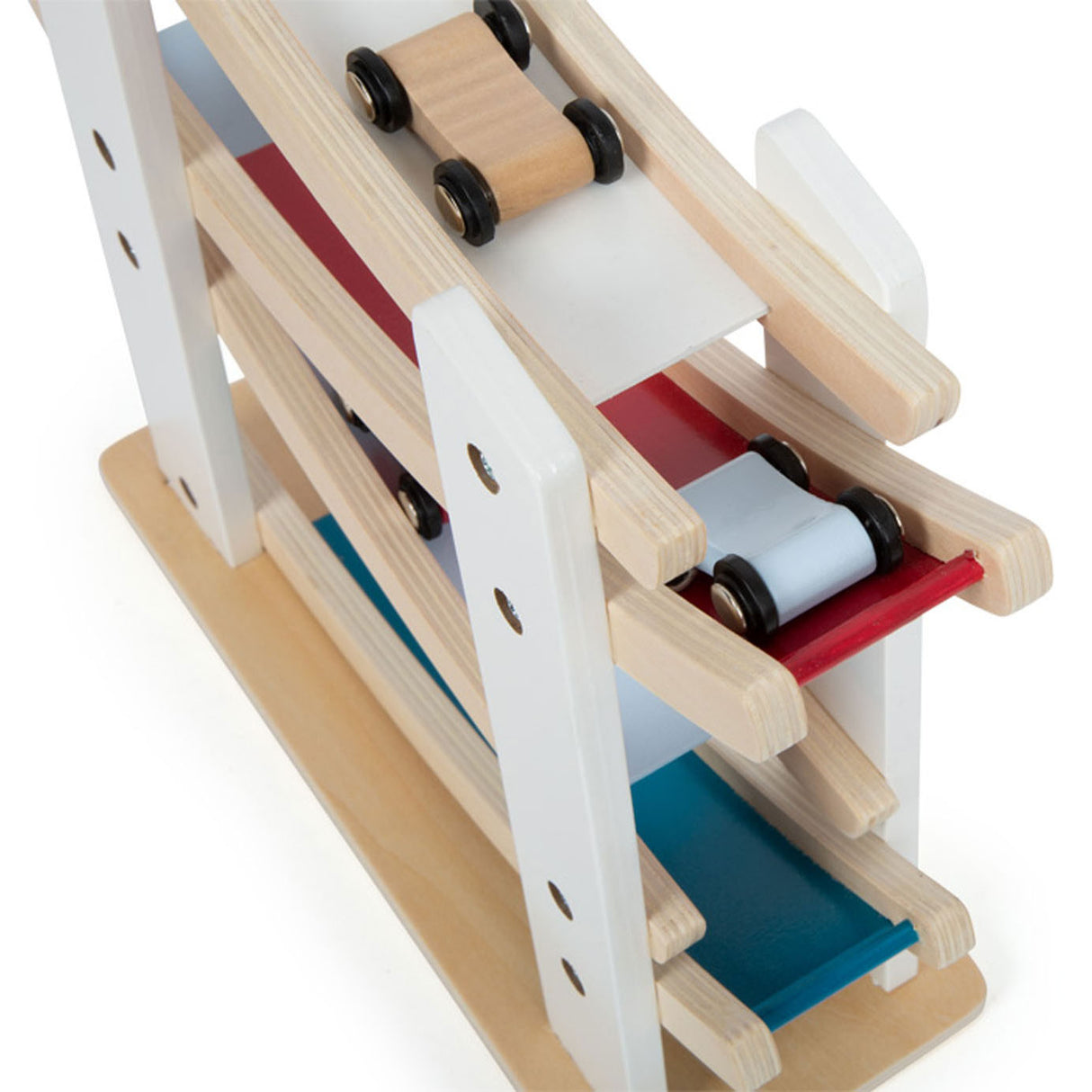 Petit pied - autoroute en bois avec 4 voitures