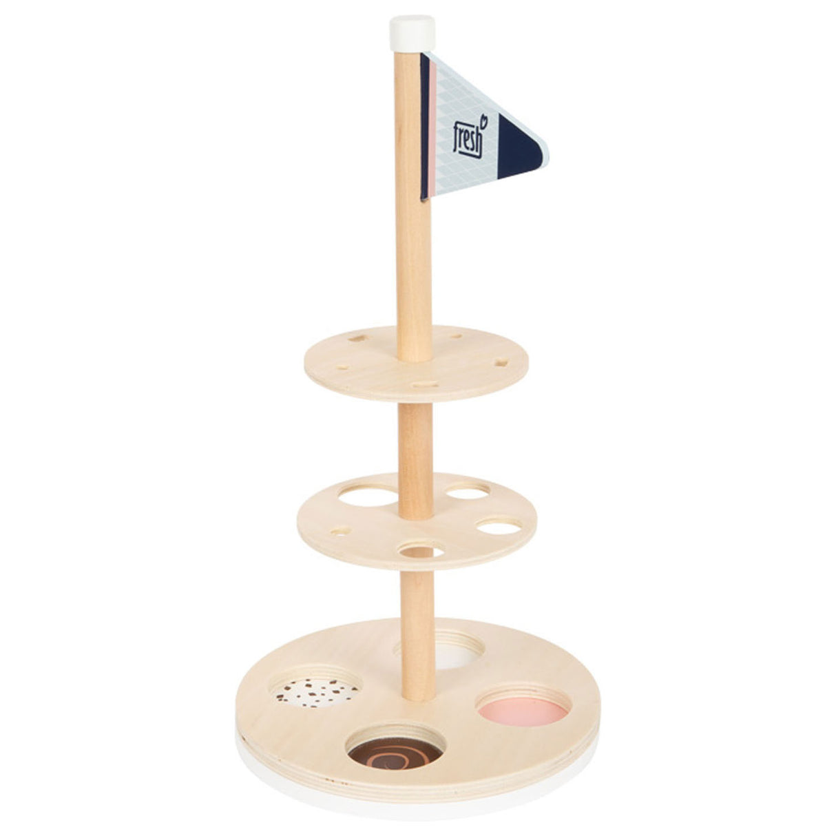 Kislábú fa jégkrém kúpok tartóval, 15 db.