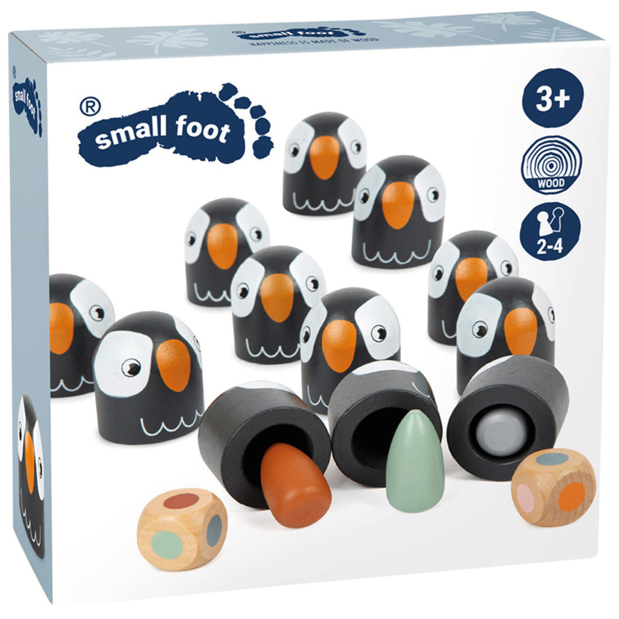 Small Foot - Wooden Memospel Pinguin, 26dlg.