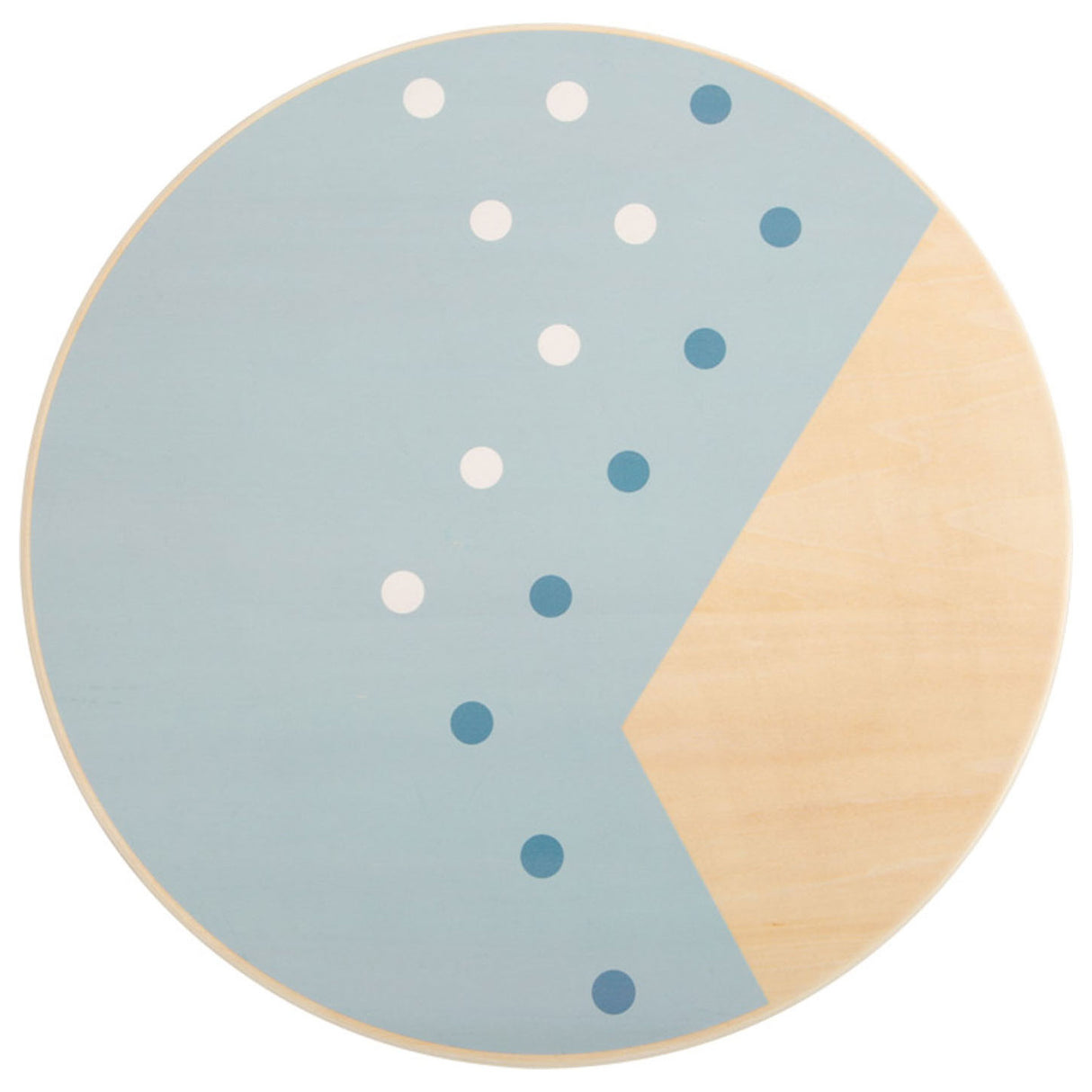 Maža pėda - medinė balanso saugykla mėlyna